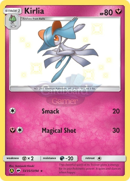 Sv35/sv94 Kirlia Rare Holo Shiny Hidden Fates Single Card