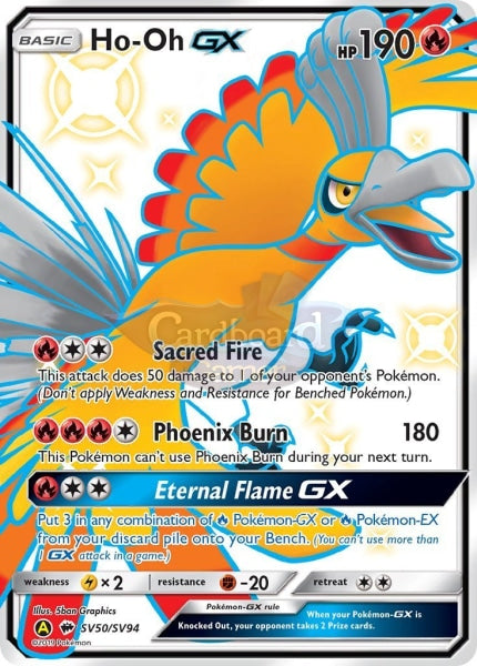 Sv50/sv94 Ho-Oh Gx Full Art Shiny Secret Rare Hidden Fates Single Card