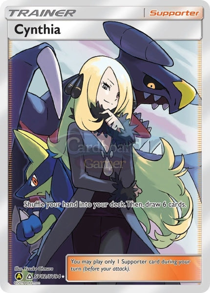 Sv82/sv94 Cynthia Full Art Trainer Secret Rare Hidden Fates Single Card