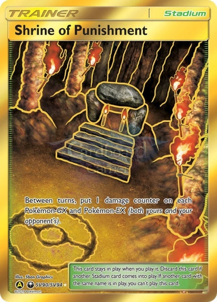 Sv90/sv94 Shrine Of Punishment Full Art Trainer Secret Rare Hidden Fates Single Card